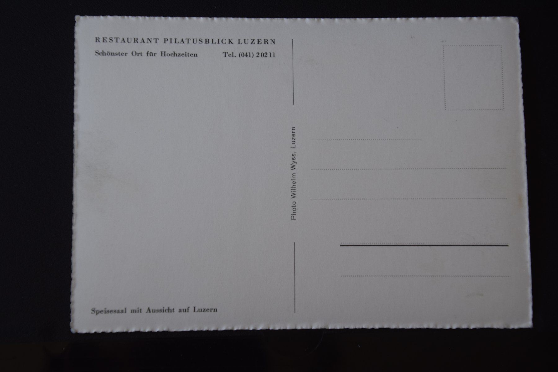 Cartoline postali: AK Luzern, Restaurant Pilatusblick – Usato da Luzern venduto da CH2018 1
