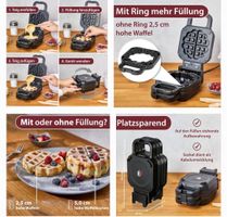 Cloer Waffelkuchen-Eisen für gefüllte und ungefüllte Waffeln