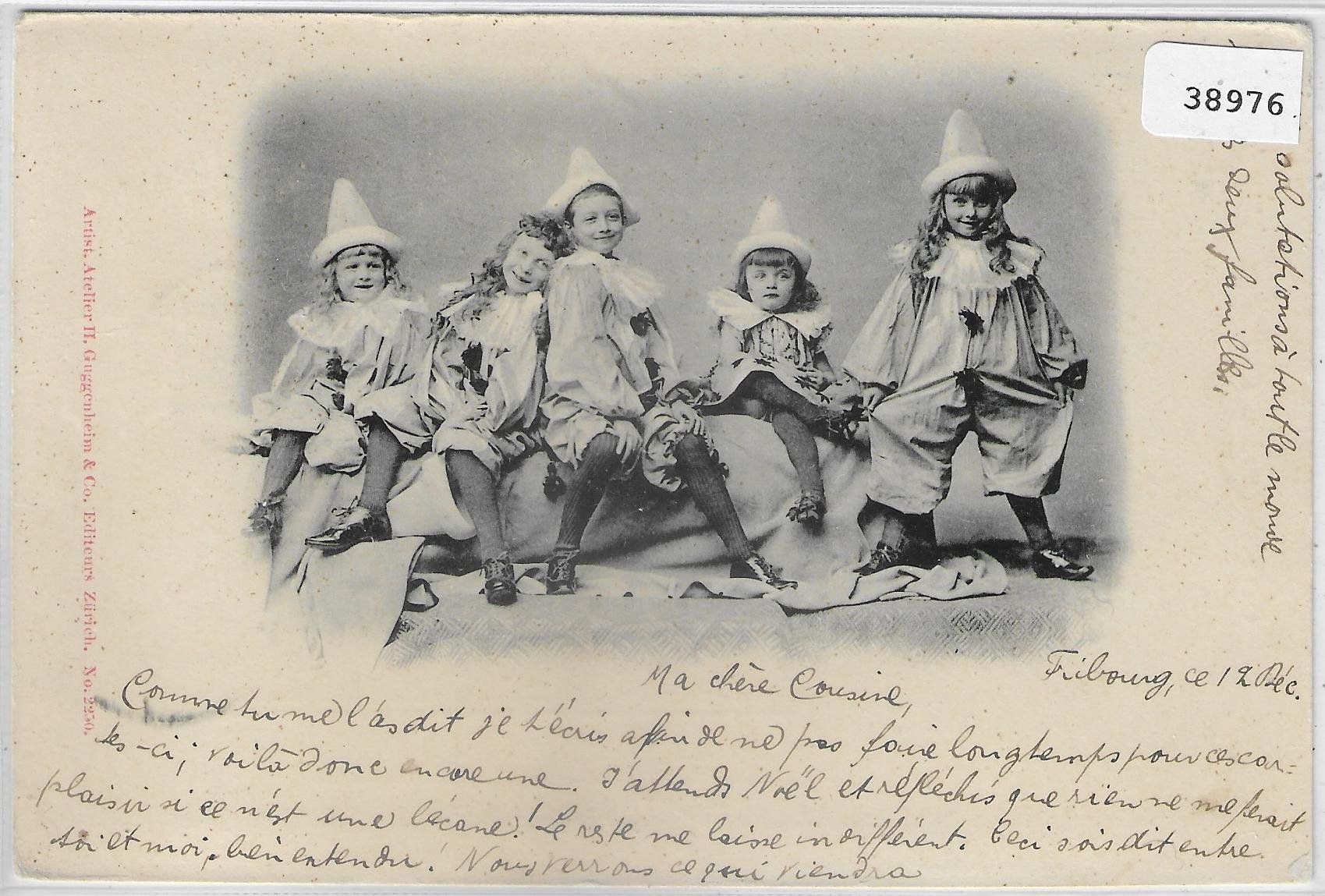Ansichtskarten: Kinder-Fasnacht 1898 – Gebraucht aus Ettingen von Kartenplanet
