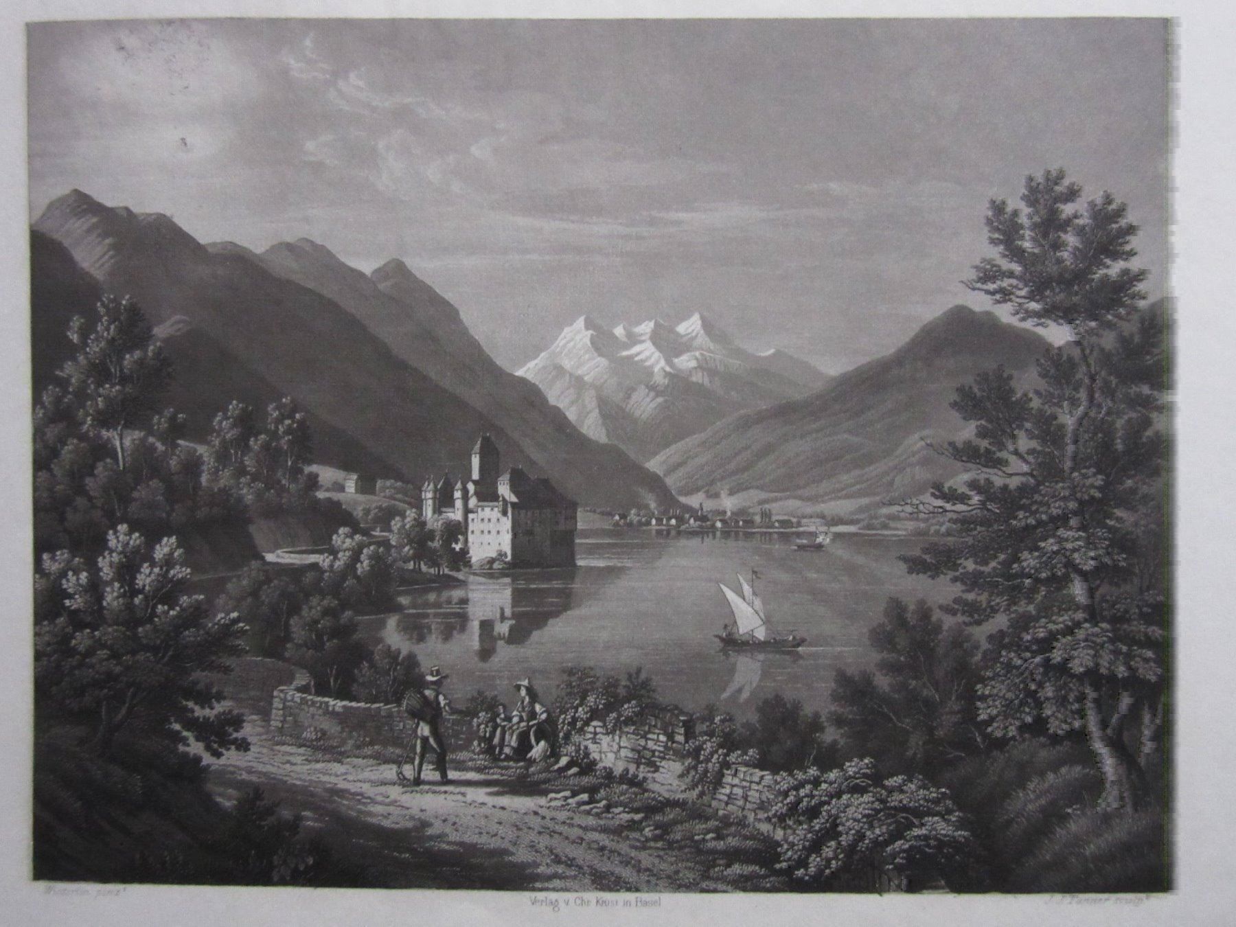 Incisioni: SCHLOSS CHILLON  AQUATINTA – Usato da Gersau venduto da grafik-kunst
