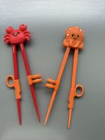 Essstäbchen für Kinder, Krabbe und Krake, neuwertig!