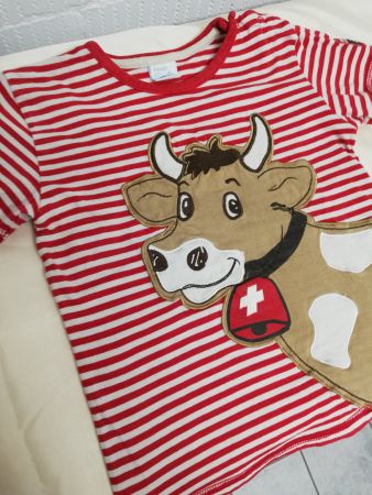 Shirt mit Kuh Gr 98