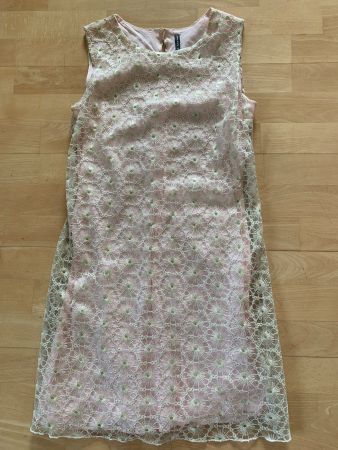 NAF NAF Damen Kleid, Gr. 36, Gold/Rosa