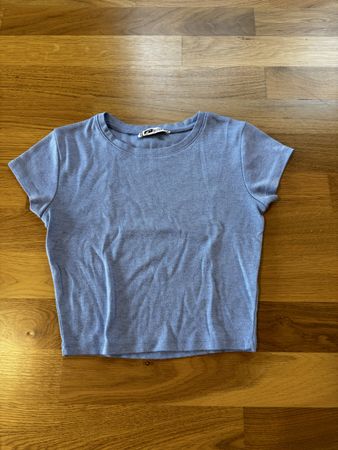 FB Sister Crop Top T-Shirt XS – Hellblau meliert