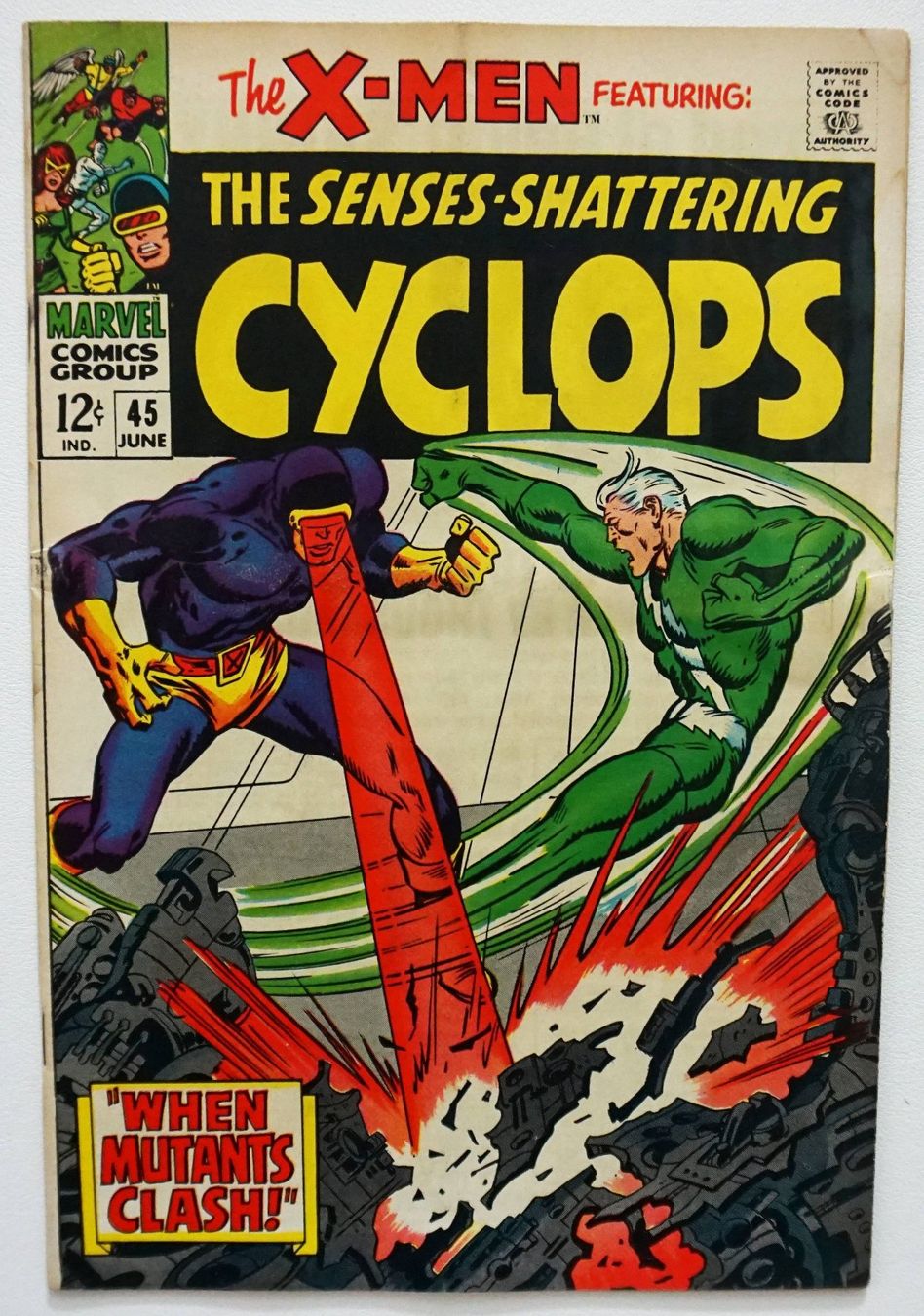 Fumetti: X-MEN #45 THE BATTLE CYCLOPS VS. QUICKSILVER MARVEL 1968 – Usato da Lugano venduto da YouWantUS