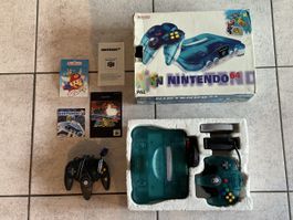 Nintendo 64 PAL clear blue Konsole OVP