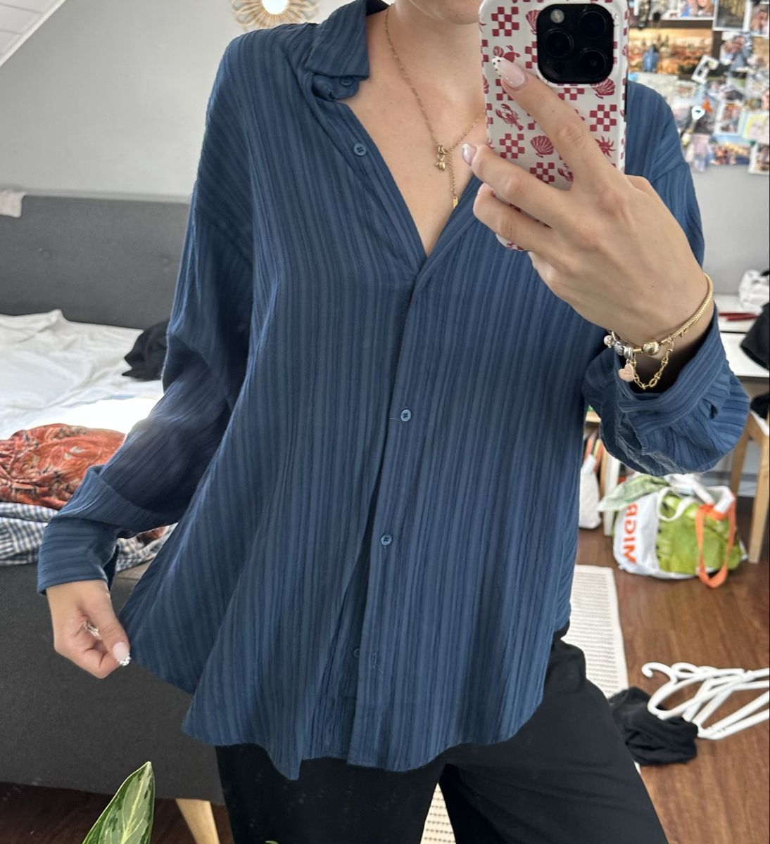 Pull&Bear Blusen: Damen Hemd Pull&Bear blau – Neu (gemäss Beschreibung) aus Grafstal von jes_t6s7 1