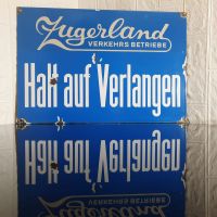 Antikes Zugerland Verkehrs Betriebe Strassenschild