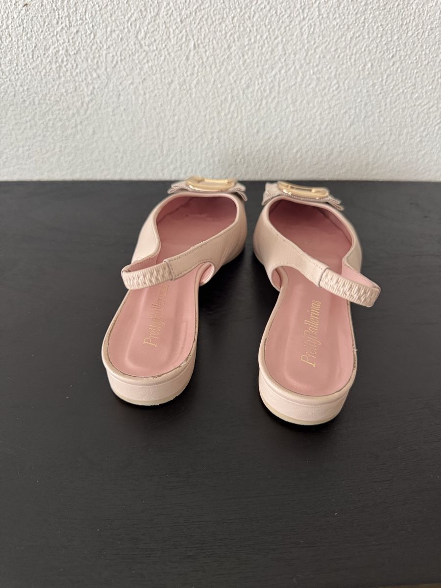Scarpe da donna: Pretty Ballerinas Slingback Flats Beige Lackleder – Usato da Uetikon am See venduto da happywishes 2