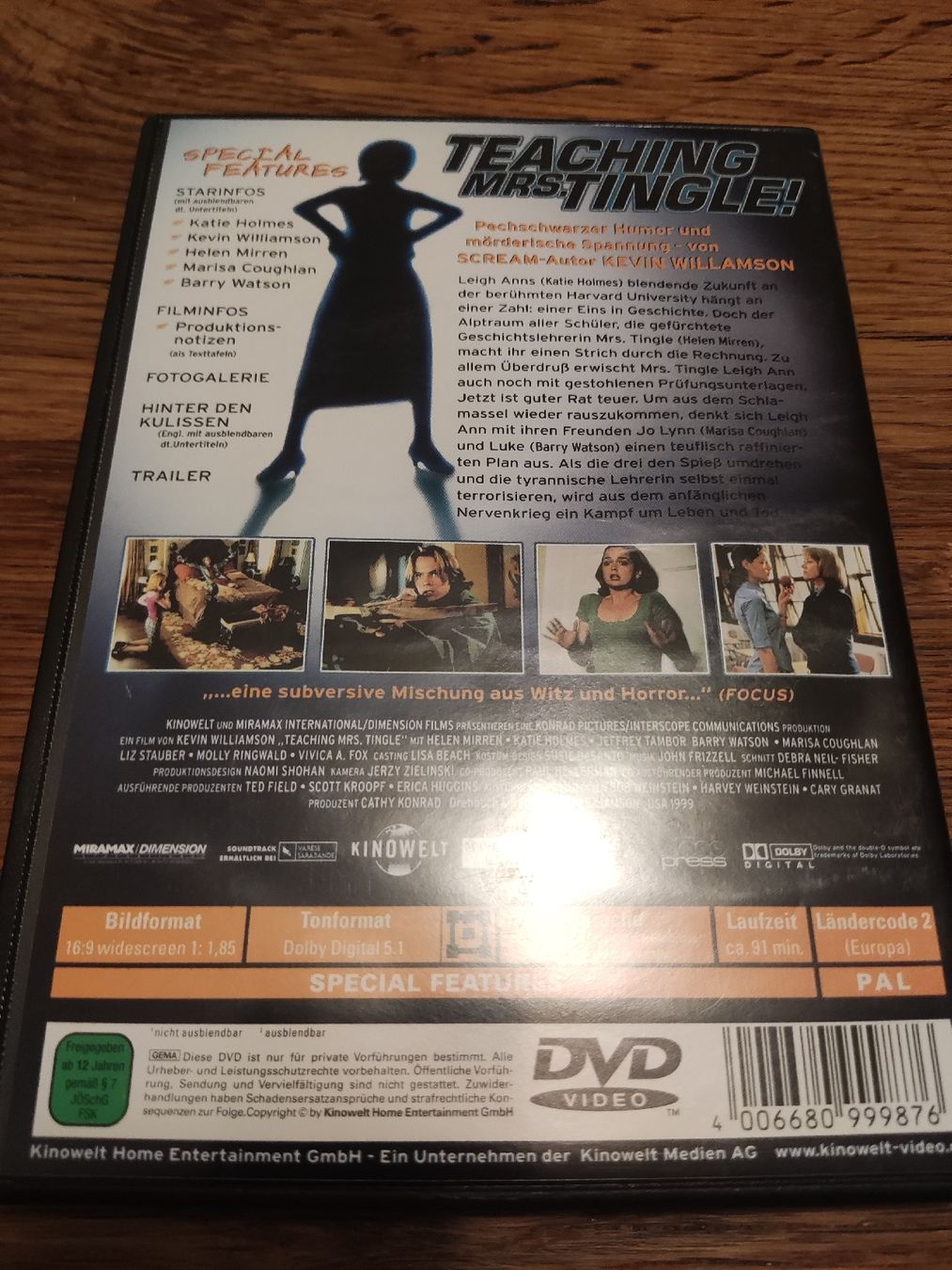 Tutti i DVDs: Teaching Mrs. Tingle - Katie Holmes (DVD) – Usato da Oberembrach venduto da giu_7ksd 1