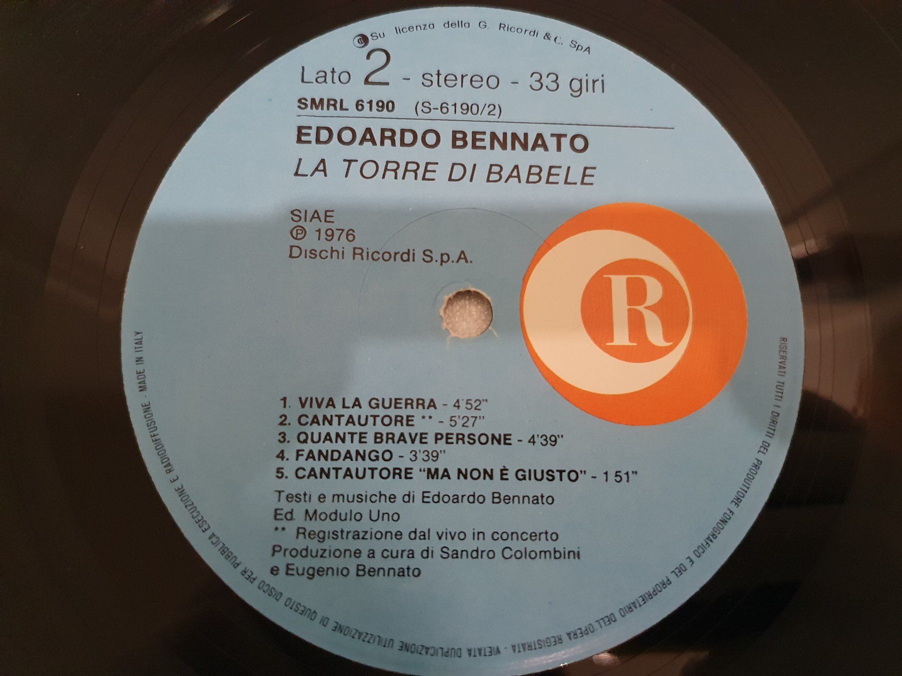 Dischi in vinile: Edoardo Bennato – La Torre Di Babele – Usato da Uster venduto da Vinyl-Leidenschaft 7