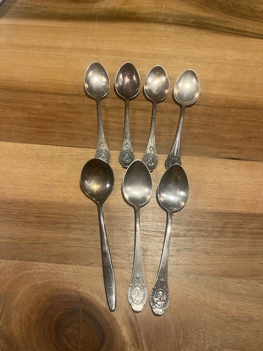 Löffel: 7 Löffel versilbert mit Gravur 90er-Versilberung – Gebraucht aus Würenlos von KLG_3TBs
