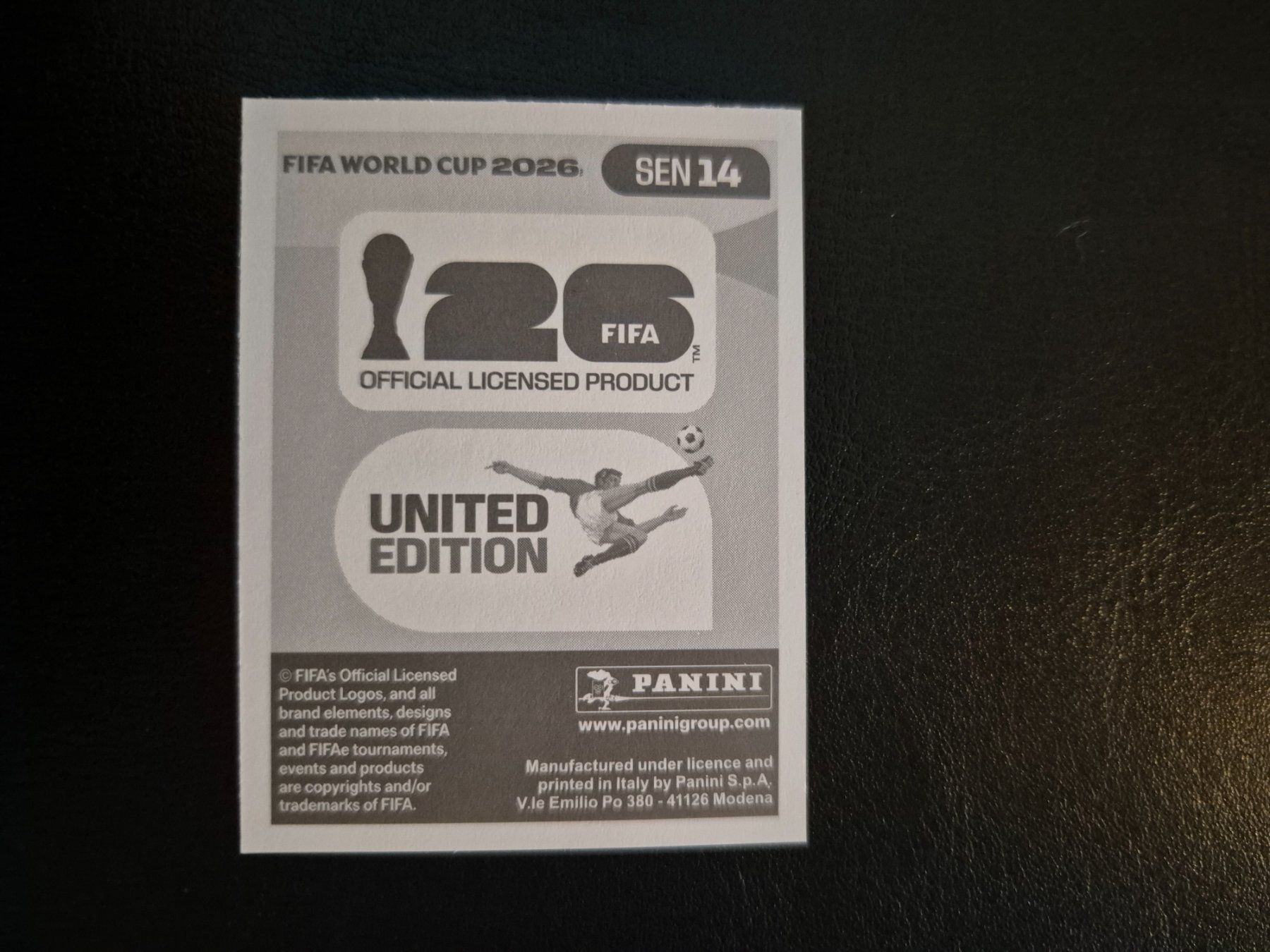 Panini Carte collezionabili: Panini WM 26 SEN 14 – Nuovo (secondo la descrizione) da Rorschacherberg venduto da AJ3108 1