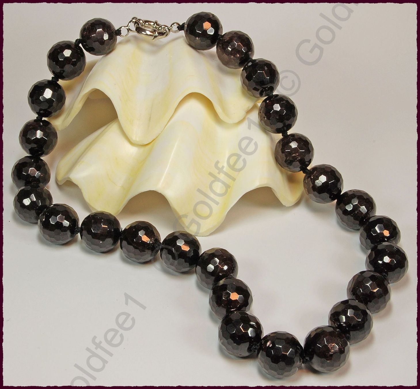Catenine: Garnet / Granat Collier 15mm ca. 47cm – Nuovo e nell'imballaggio originale da Oberglatt ZH venduto da Goldfee1