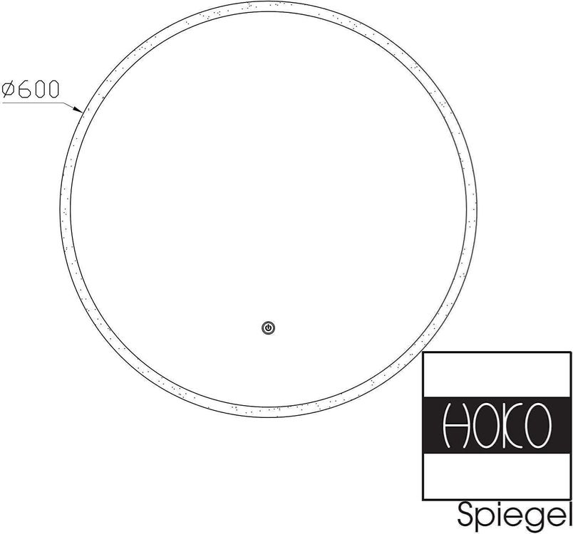 20855 - LED-Spiegel Rund FIANA - 60 cm inkl. Aufhängung