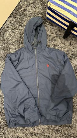 US Polo Assn Regenjacke Grösse M blau mit Abnutzung