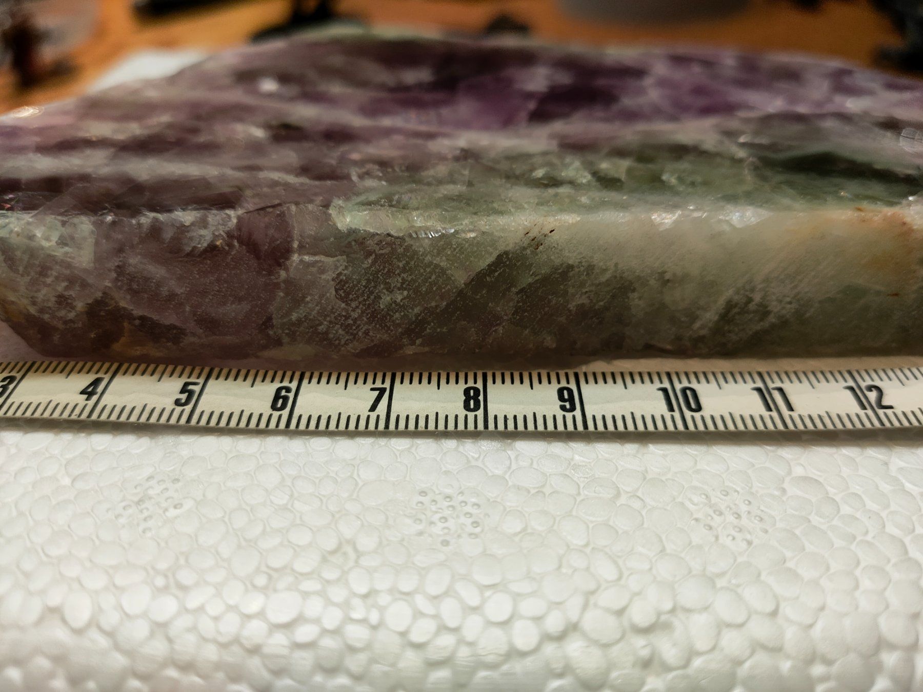 Minerali & Pietre curative: Regenbogen Fluorit polierte Scheibe – Usato da Baden venduto da Araneus 1
