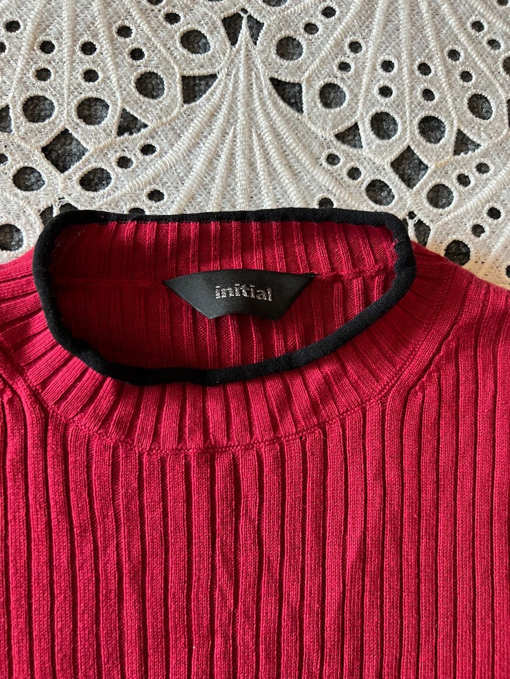 Maglioni & Felpe: Damen Strick Pullover Rot Langarm Gerippt Gr S M – Usato da Frenkendorf venduto da Style365 4