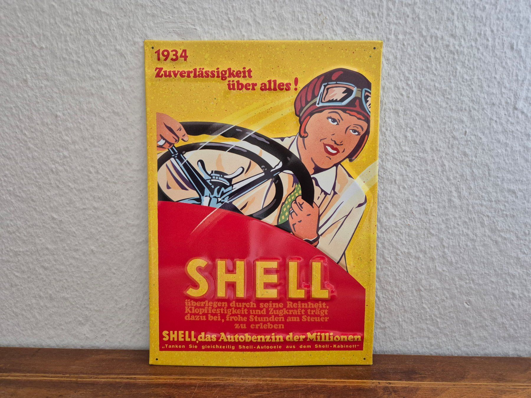 Shell Schilder: Blechschild Shell Tankstelle Tanksäule Blech Schild Reklame – Gebraucht aus Schaffhausen von pfanis09
