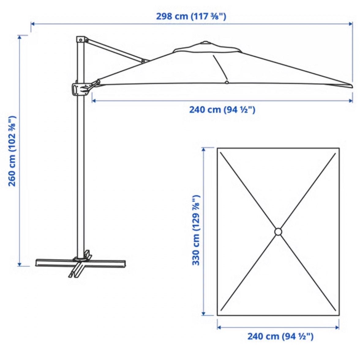 Ikea Sonnenschirme: Ampelschirm IKEA SEGlarö – Gebraucht aus Hittnau von ShiTRabBbit 1