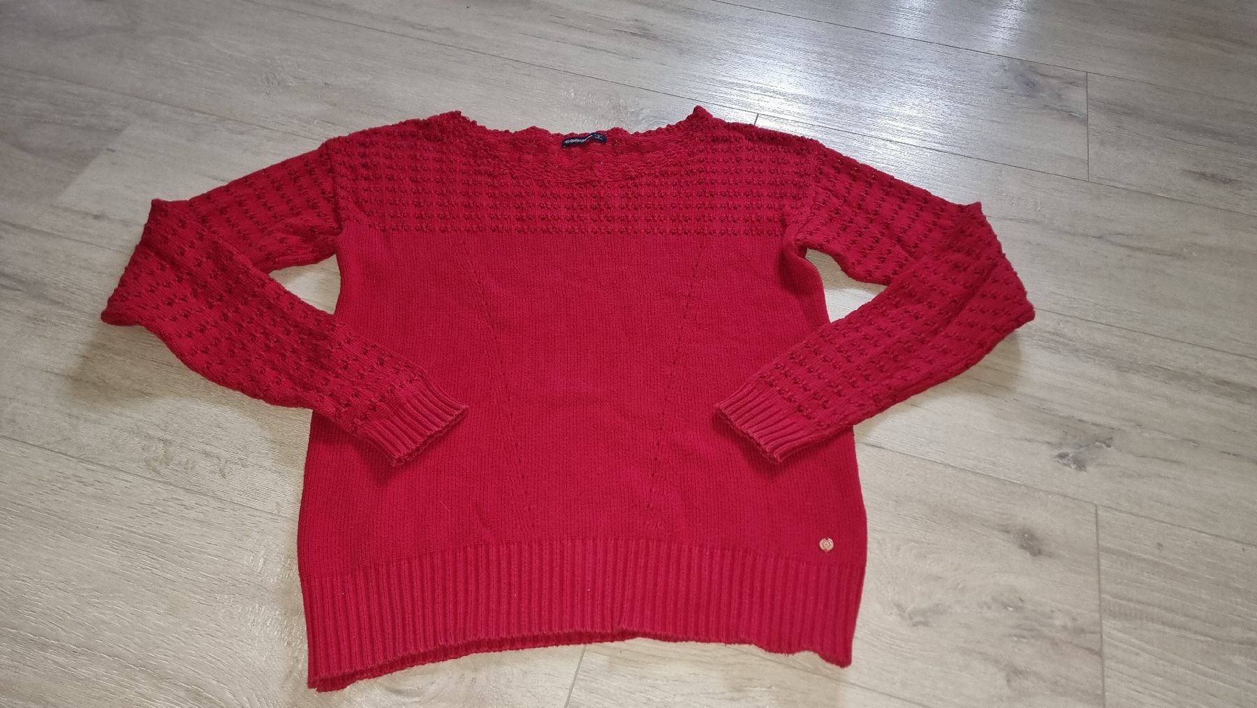 Maglioni & Felpe: Bonobo Damenpullover rot Gr. S gestrickt Lochmuster Herbst  – Usato da Wigoltingen venduto da Zuckerfee84 1