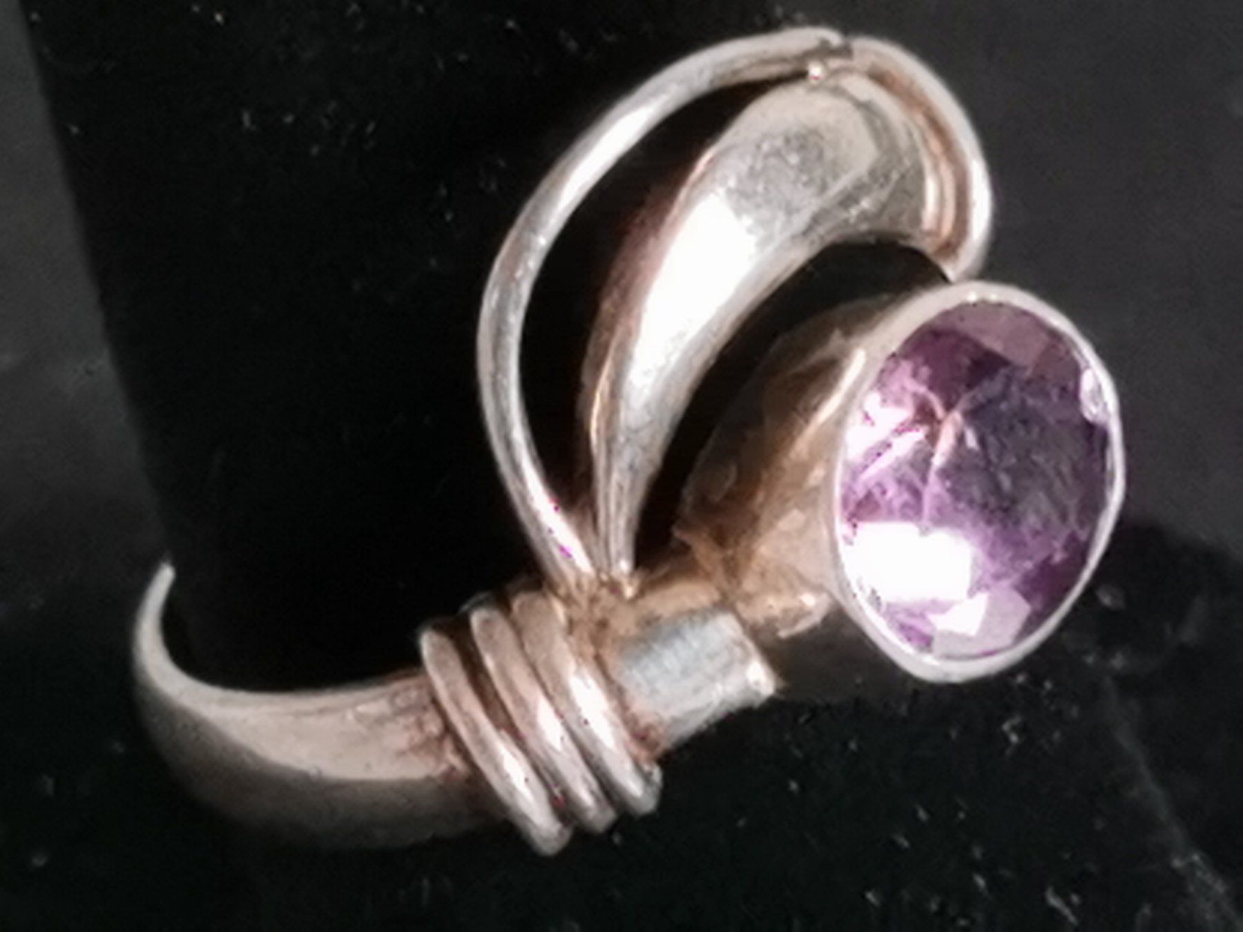 Anelli: Damen Silber Ring mit Amethyst – Usato da Schlieren venduto da vlalif 1