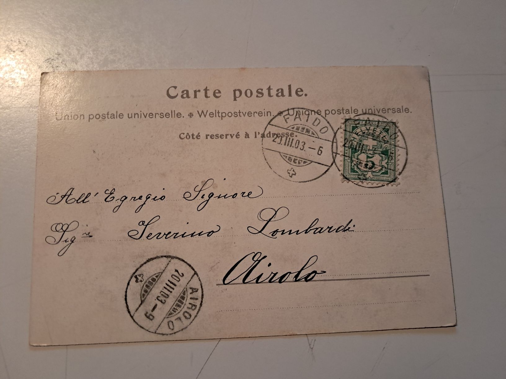 Ansichtskarten: Suchard delizia del palato – Gebraucht aus Gorduno von ema_7yhp 1