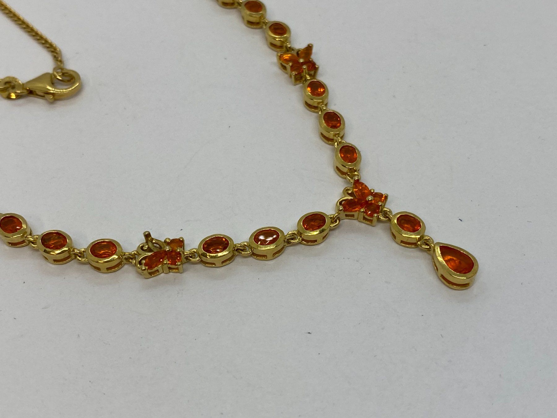 Ketten: Collier orange 925 Silber /i524 – Gebraucht aus Bern von JMsoehne1987 1