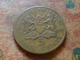 KENYA   5  Cents   1967
