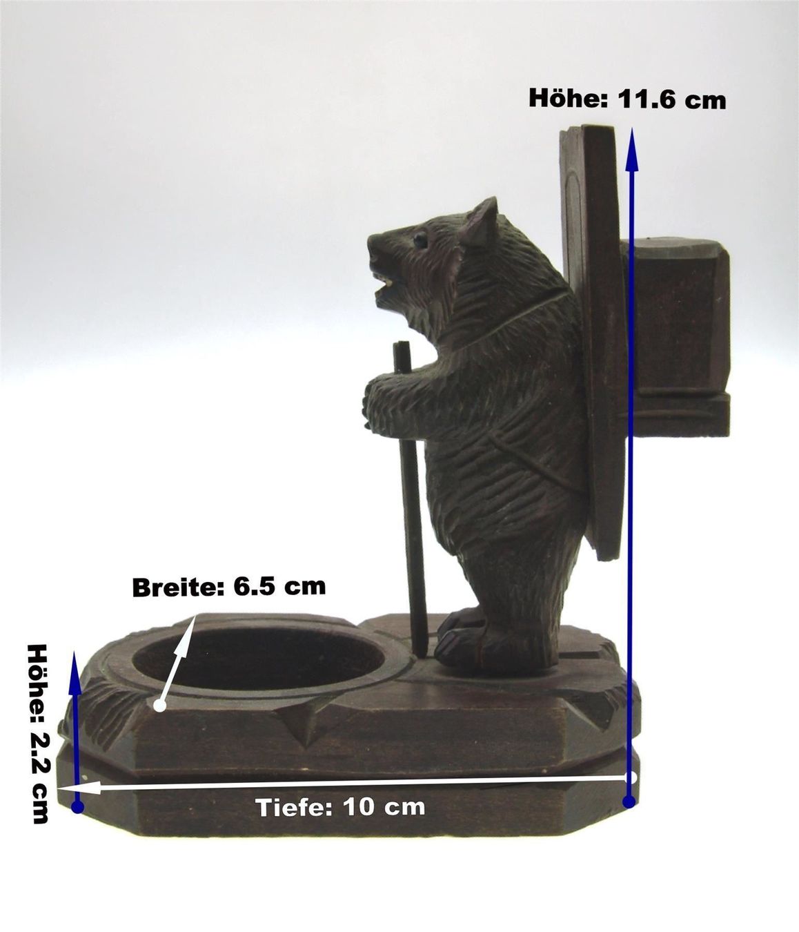 Sculptures & Statues: Alter wunderschöne Brienzer Wanderbär mit Streichholzhalter – D'occasion à Langenthal par TolleGeschenke2026 7