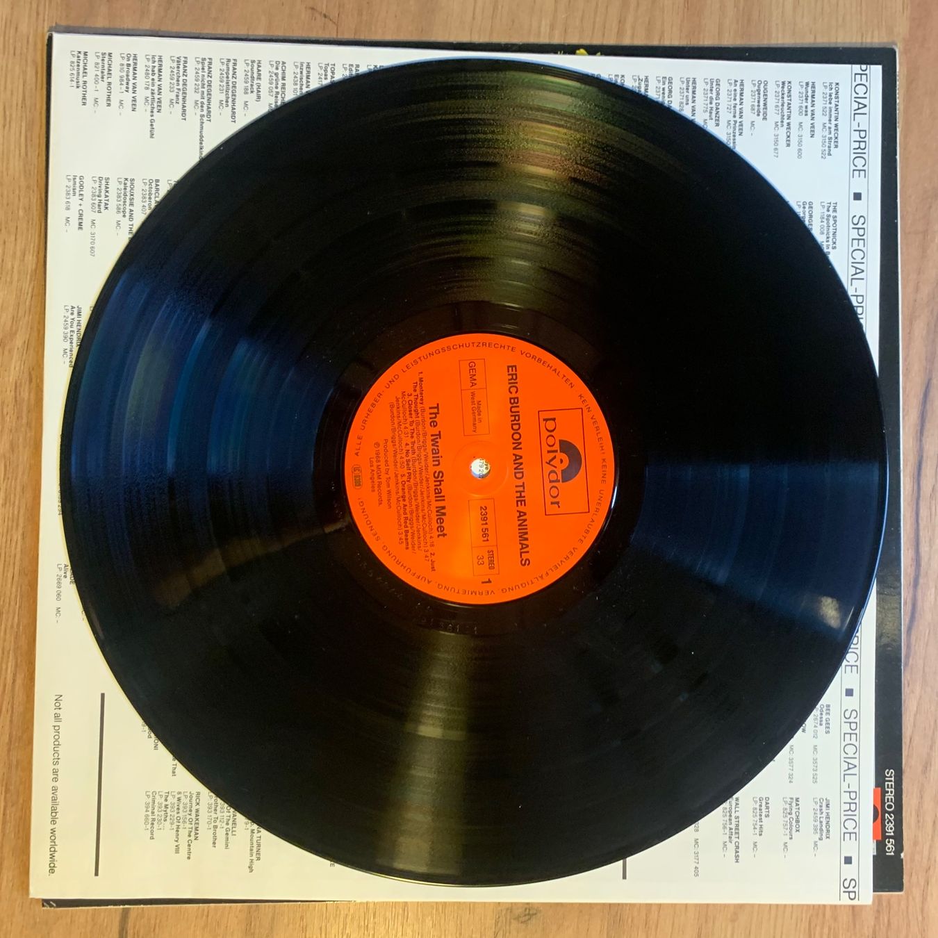 Dischi in vinile: ERIC BURDON & THE ANIMALS - THE TWAIN...RE GER...EX/EX – Usato da Gals venduto da Diskopatshop 3