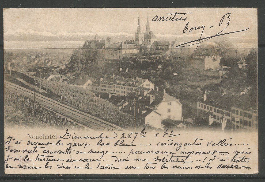 Ansichtskarten: Carte P de 1902 ( Neuchâtel ) – Gebraucht aus La Russille von Nono4