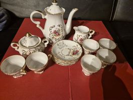 Service à café vintage en porcelaine - 15 pièces ✨