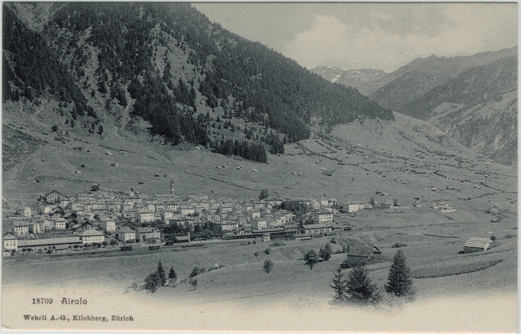 Ansichtskarten: TI 34 Airolo Bahnhof - Stazione – Neu (gemäss Beschreibung) aus Fribourg von philafri