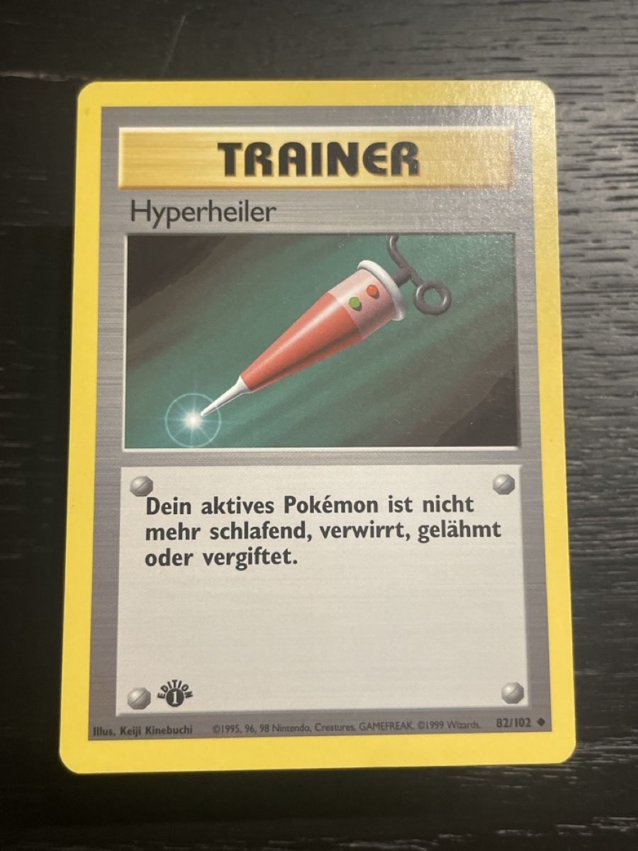 Pokémon Cartes à collectionner: Pokemon Hyperheiler 82/102 Trainer base 1. edition vintage – D'occasion à Hugelshofen par Suimosa