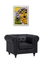 Neu! Portrait vintage CHARLESTON GIRL Acryl Malerei 40×30 cm