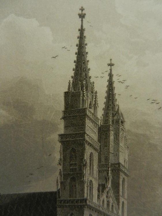 Gravures: Der Dom zu Basel Stahlstich – D'occasion à Risch par Antikfee 7