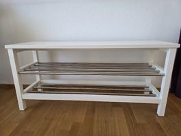 Schuhregal IKEA TJUSIG weiss zwei Ablagen guter Zustand