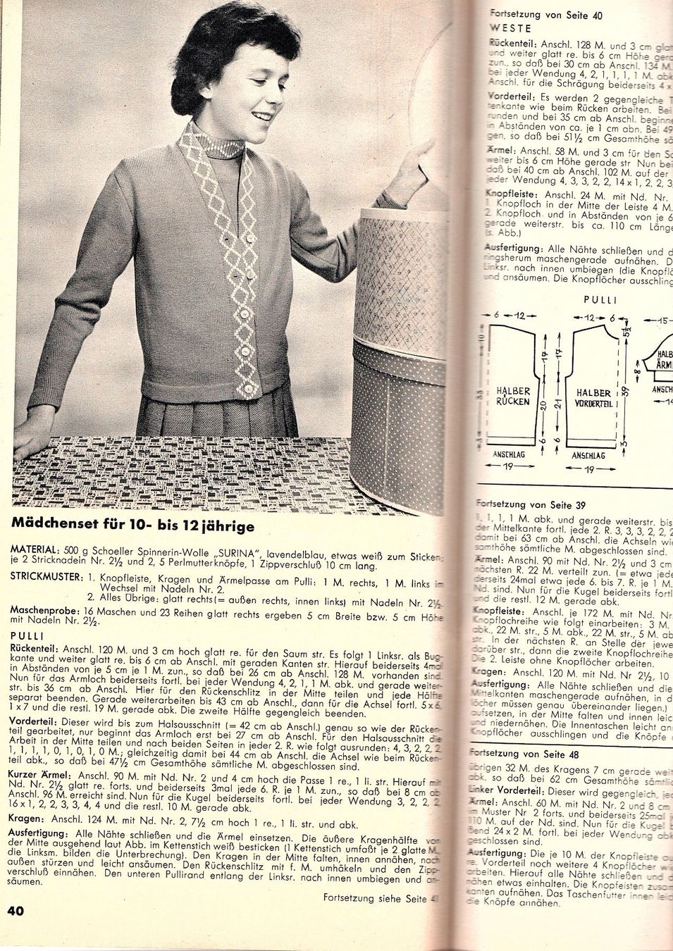 Riviste & Magazine: Schöller Spinnerin Wollen Strickheft 1950er – Usato da Mörschwil venduto da lindaswunderkiste 3