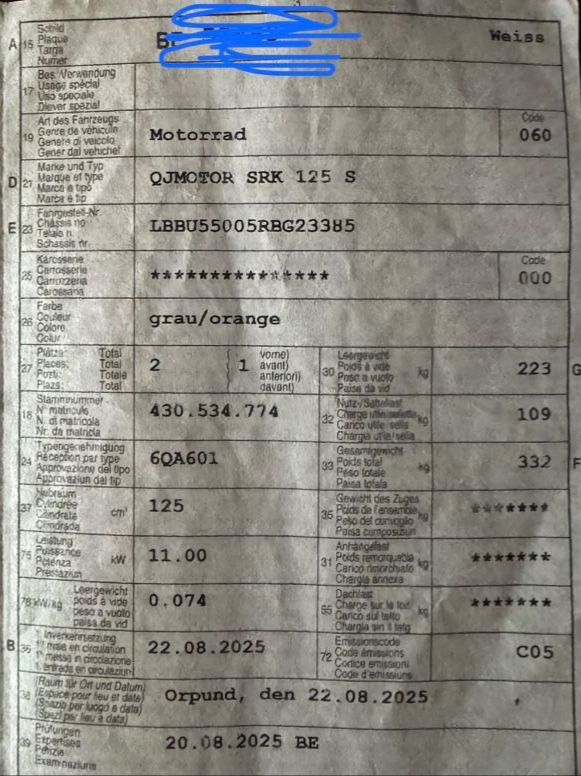 Strada: Mottorad Qjmotor srk 125s – Nuovo (secondo la descrizione) da Aegerten venduto da ale_9wn7 6