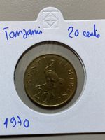 Tanzanie - 20 cents - 1970