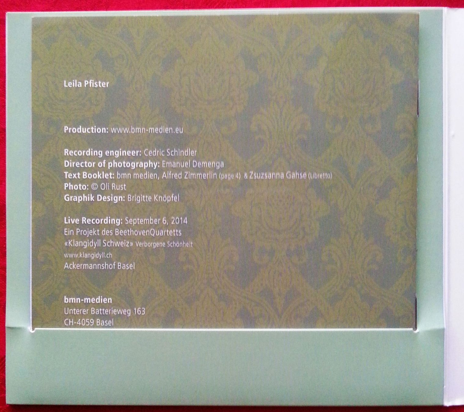 CDs: CD + Blu Ray  Leila Pfister - First Performance III, 2014 – Gebraucht aus Oberriet SG von Manick 2