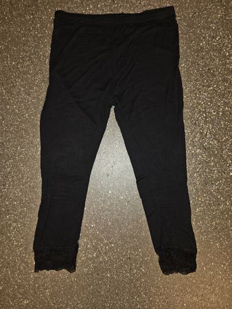 Damen Leggings für drunter schwarz Spitze Grösse S 