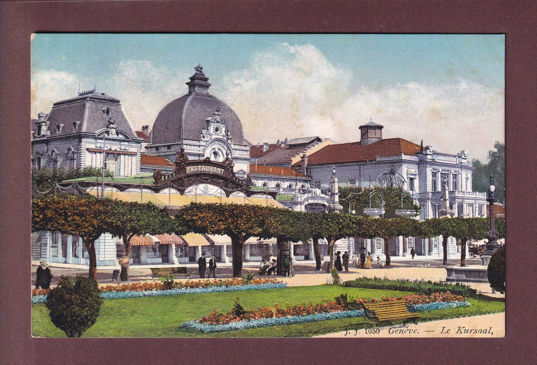 Ansichtskarten: GENEVE - Le Kursaal – Gebraucht aus Pully von nicecards