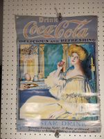 Wunderschönes altes COCA-COLA PLAKAT 1985