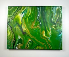 Acryl-Flüssigkeitsmalerei, rechteckig