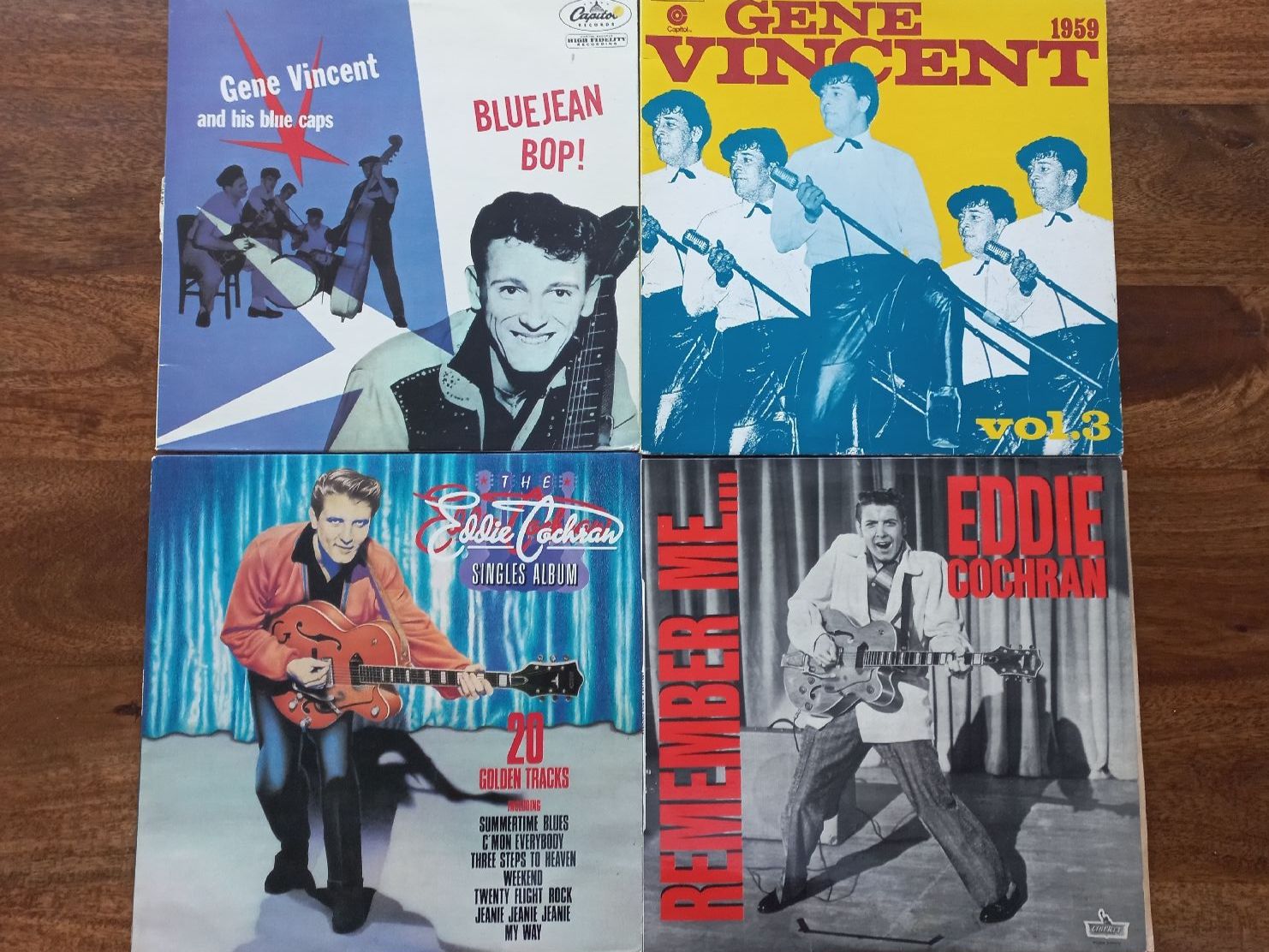 Dischi in vinile: 4 Rock 'n' Roll Schallplatten, Gene Vincent & Eddie Cochran – Usato da Lachen SZ venduto da jimmygoal13