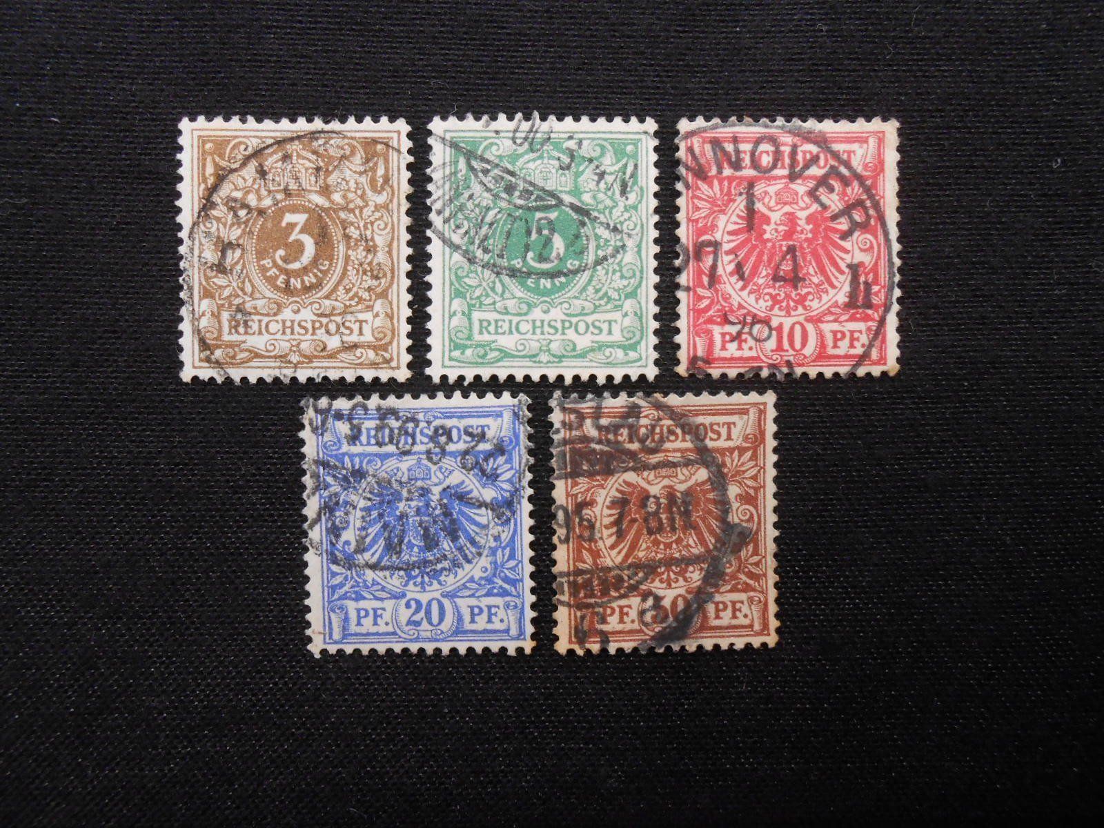 Tutti i francobolli: DR Mi 45b/46a/47db/48d/50da - Mi 35,60 € – Usato da Hallwil venduto da pkaiser44 1