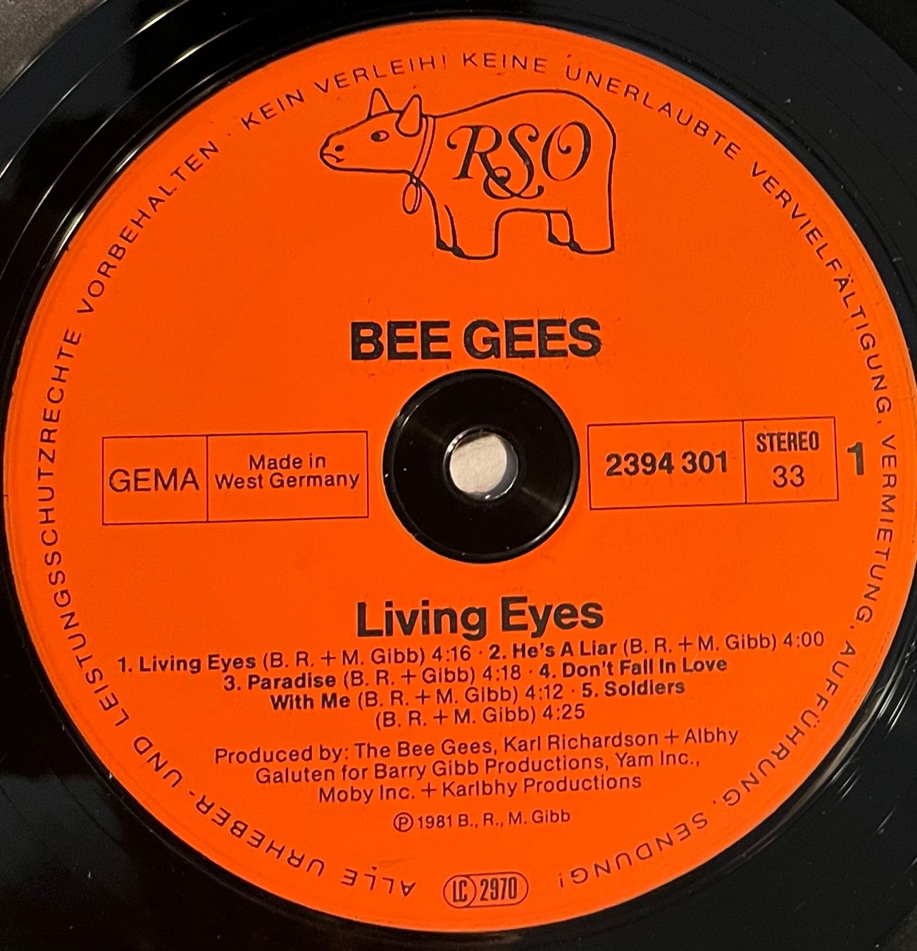 Dischi in vinile: BEE GEES - LIVING EYES - 33 Tours – Usato da Bussigny venduto da vinyl-pas-cher 3