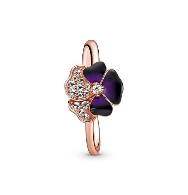 Pandora Anelli: Original Pandora Roségold Pavé Ring violett – Nuovo e nell'imballaggio originale da Rüfenacht BE venduto da Milena_1 5